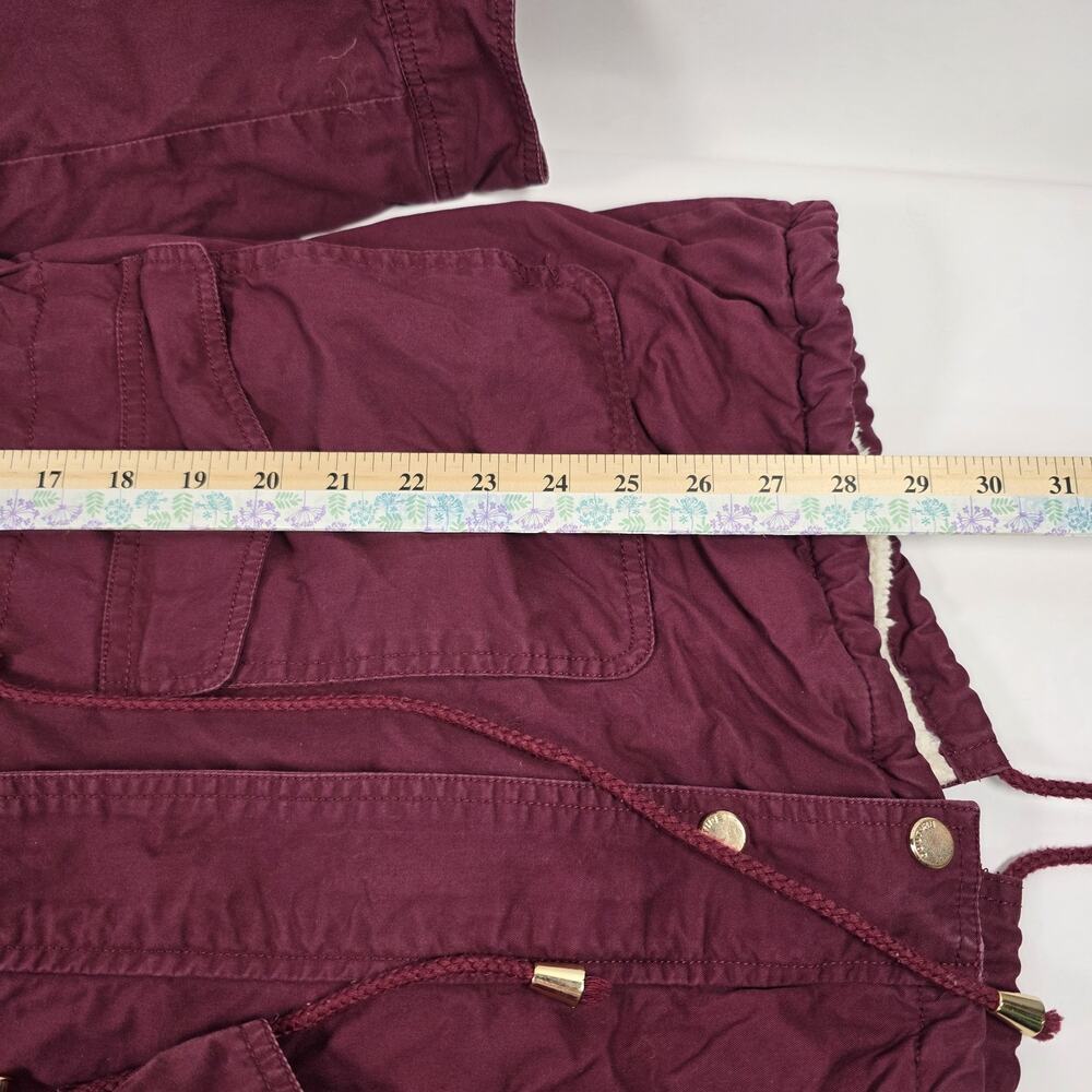 Marezzi Couture Women’s Medium Sherpa-Lined Maroon Chore Jacket coat - Picture 13 of 13